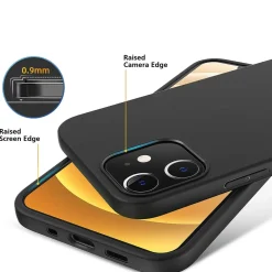iPhone 12 Mini - Slim Silikon Backcover Schwarz