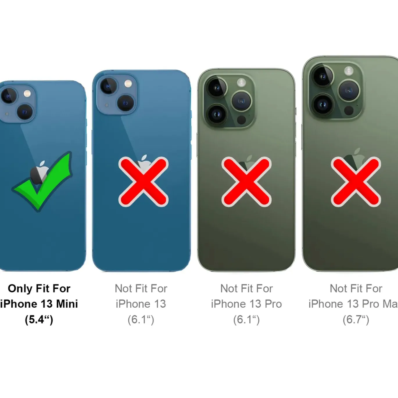 iPhone 13 Mini - Stoßfestes MagSafe Case in Schwarz mit halbtransparenter Rückseite