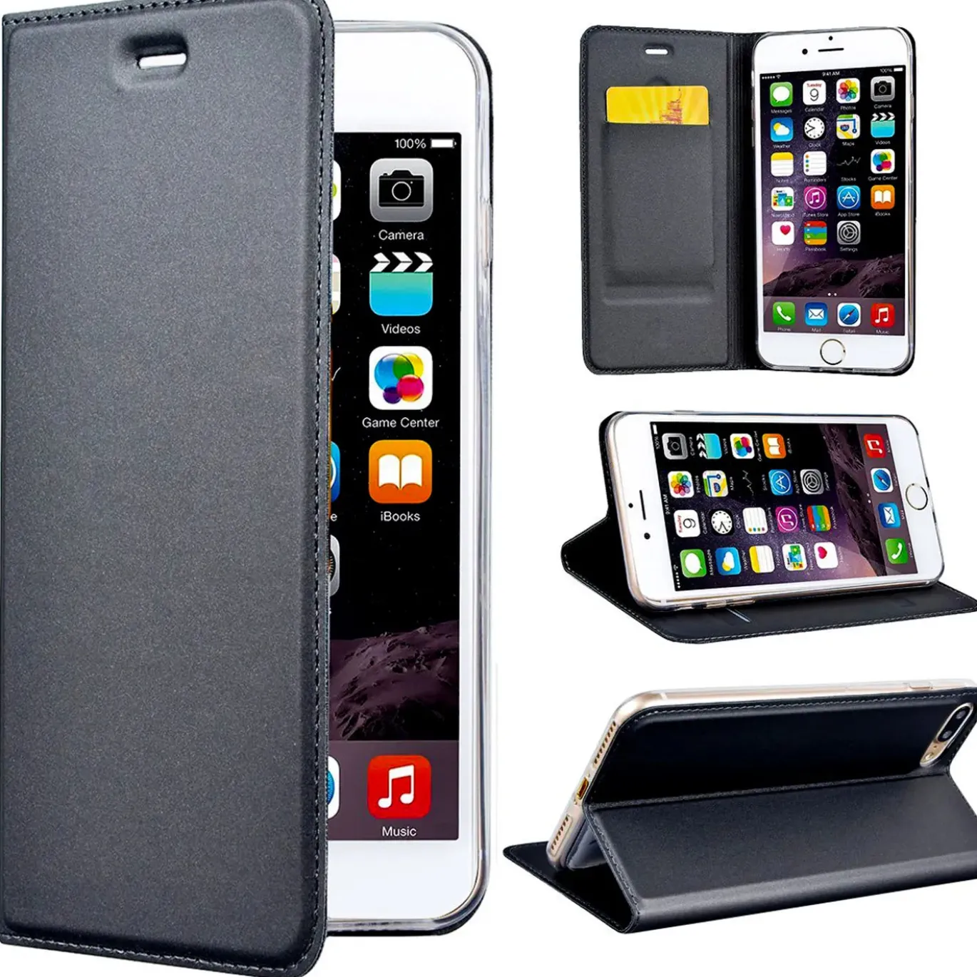 iPhone 7 Plus / 8 Plus - Booklet Case mit Magnetverschluss