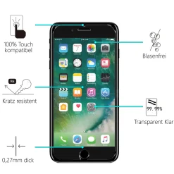 iPhone 7 Plus / 8 Plus - 9H Displayschutzfolie 2x Display & Kamera