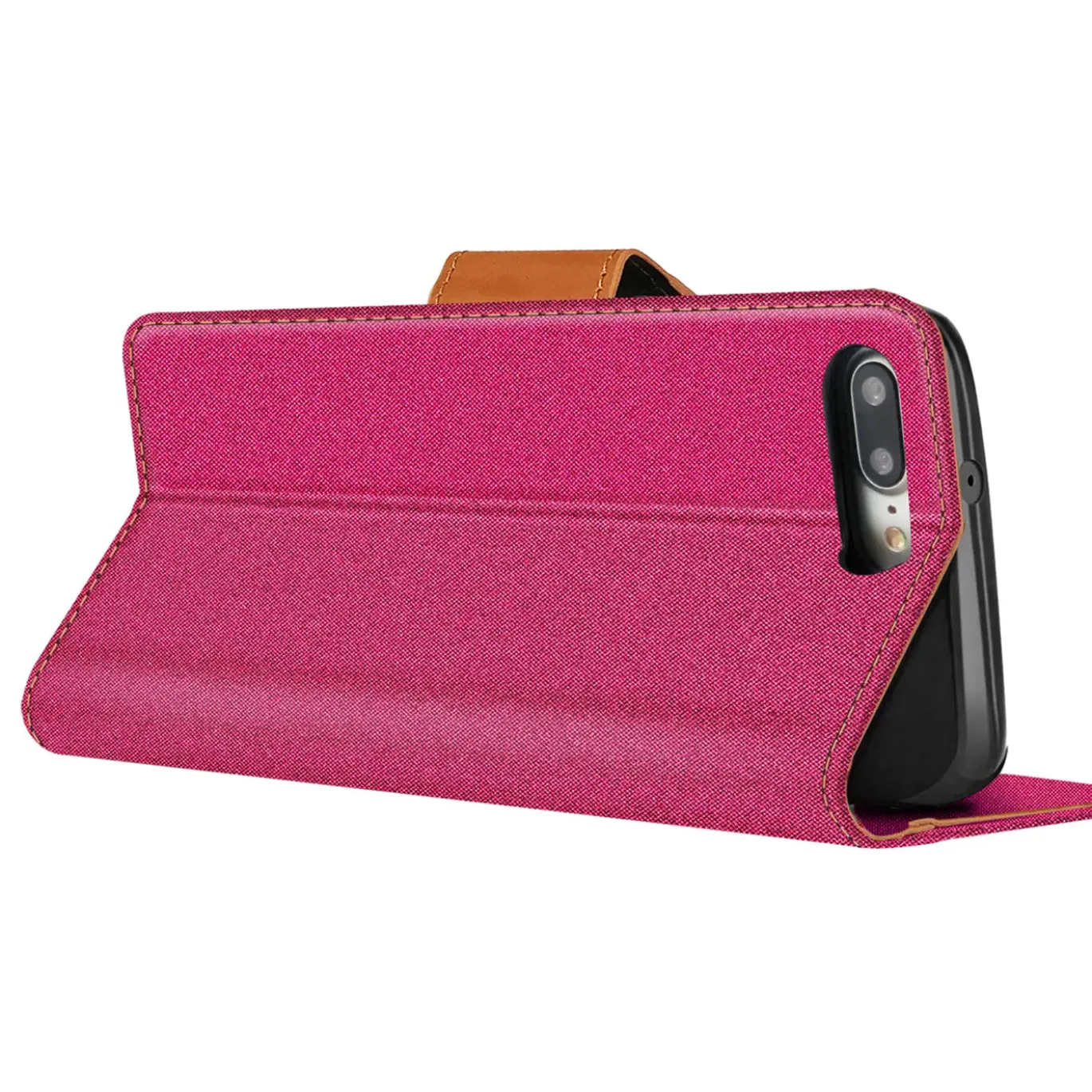 iPhone 7 Plus / 8 Plus - Jeanslook Klapphülle mit Kartenfach