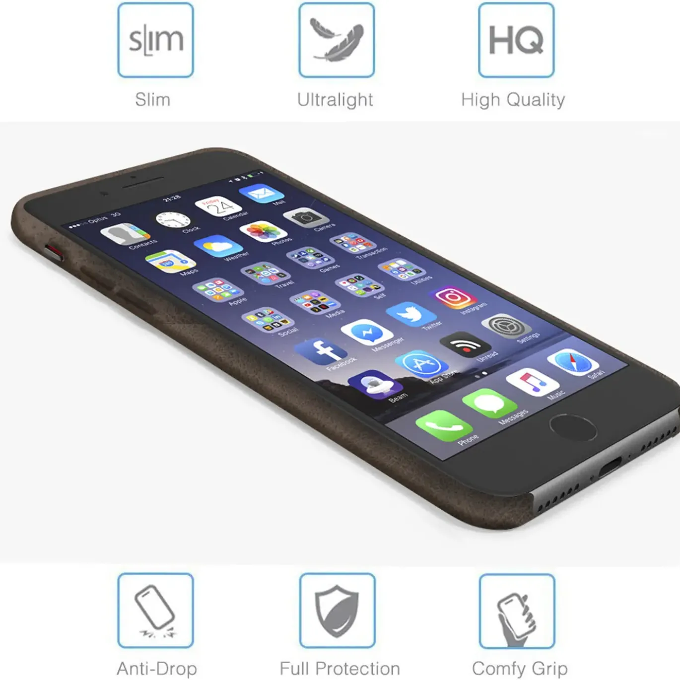 iPhone 7 Plus / 8 Plus - PU Hartschale Handyhülle