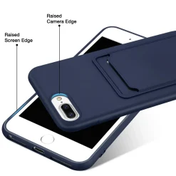 iPhone 7 Plus / 8 Plus - Silikonhülle mit Kartenfach & Kameraschutz
