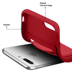 iPhone 7 Plus / 8 Plus - Silikonhülle mit Kartenfach & Kameraschutz