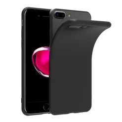 iPhone 7 Plus / 8 Plus - Slim Silikon Backcover Schwarz