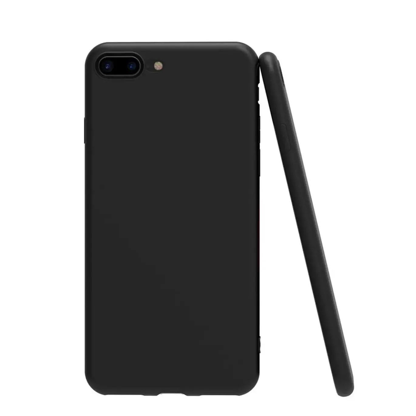iPhone 7 Plus / 8 Plus - Slim Silikon Backcover Schwarz