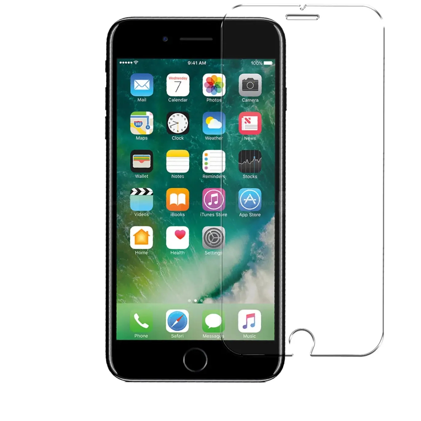 iPhone 7 Plus / 8 Plus - 2x 9H Panzer Glasfolie, Displayfolie