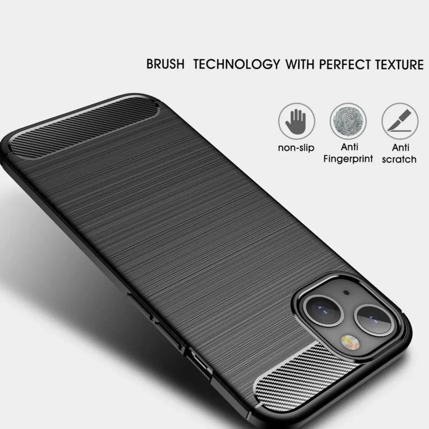 iPhone 15 Plus - Carbon Case Hülle, stoßfest