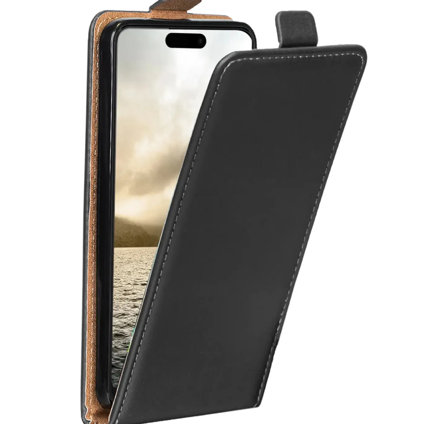 iPhone 16 Plus - Flip Hülle, horizontal klappbar