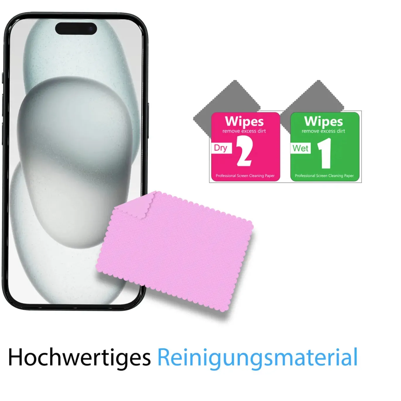 iPhone 16 Plus - 9H Displayschutzfolie 2x Display & Kamera