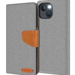 iPhone 14 Plus - Jeanslook Klapphülle mit Kartenfach