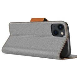 iPhone 14 Plus - Jeanslook Klapphülle mit Kartenfach