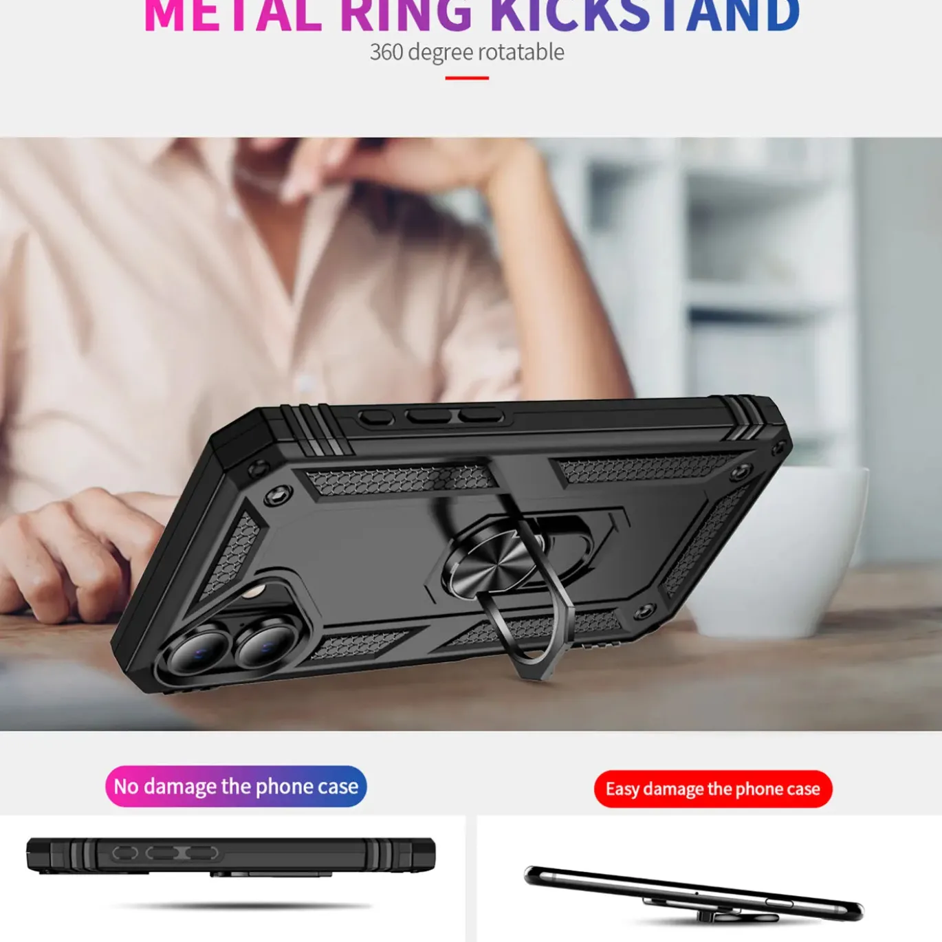 iPhone 16 Plus - Outdoor Hardcase mit Ringhalter