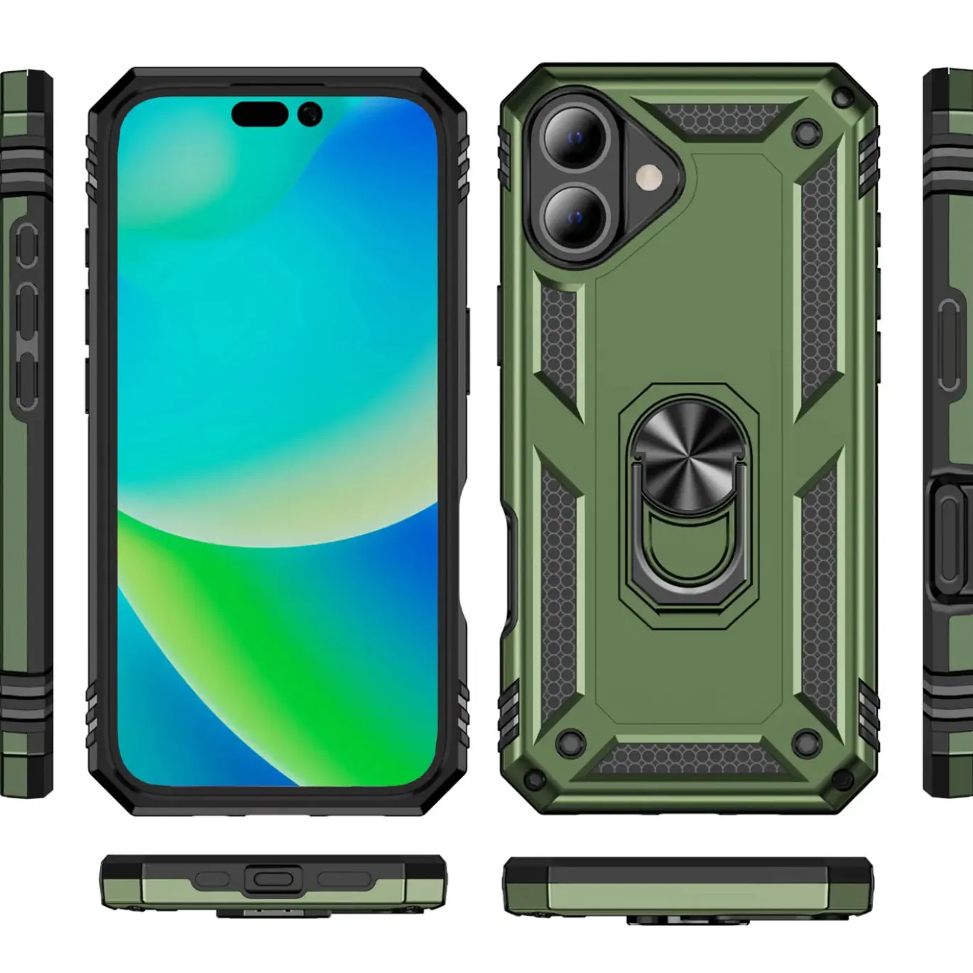 iPhone 16 Plus - Outdoor Hardcase mit Ringhalter