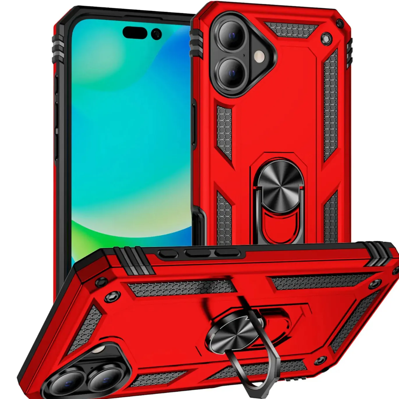 iPhone 16 Plus - Outdoor Hardcase mit Ringhalter