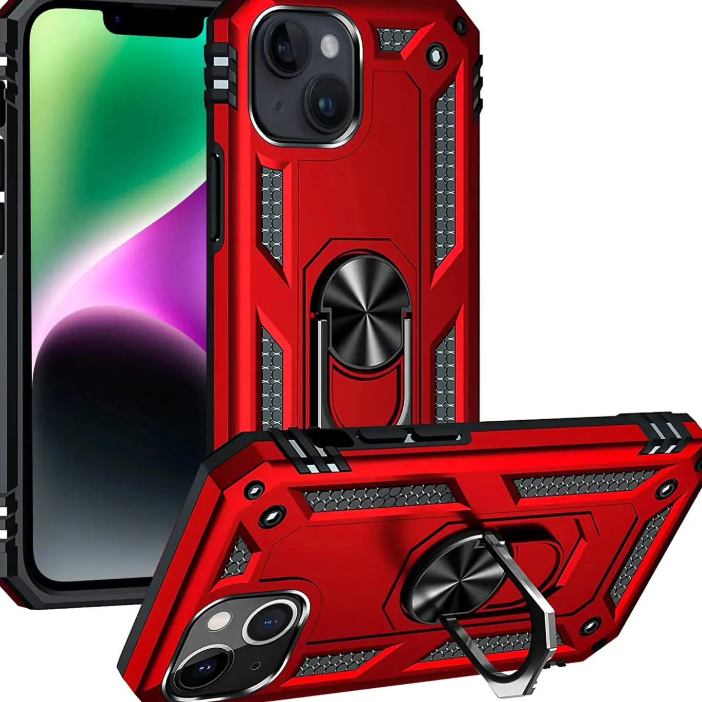 iPhone 15 Plus - Outdoor Hardcase mit Ringhalter