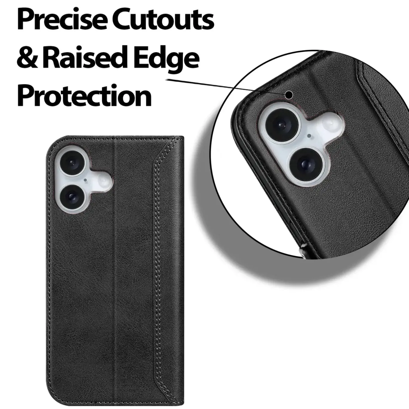 iPhone 16 Plus - Robuste Klapphülle mit RFID Block