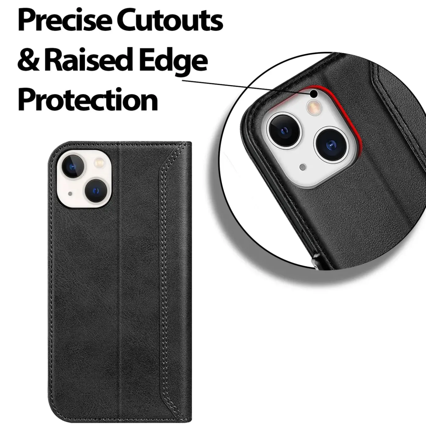 iPhone 15 Plus - Robuste Klapphülle mit RFID Block