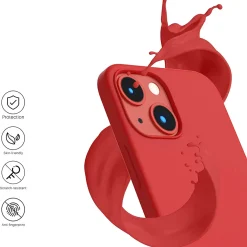 iPhone 14 Plus - Silikon Case mit Mikrofaser-Innenseite