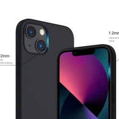 iPhone 15 Plus - Silikon Case mit Mikrofaser-Innenseite