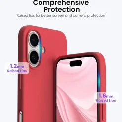 iPhone 16 Plus - Silikon Case mit Mikrofaser-Innenseite