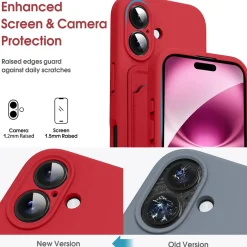 iPhone 16 Plus - Silikonhülle mit Kartenfach & Kameraschutz