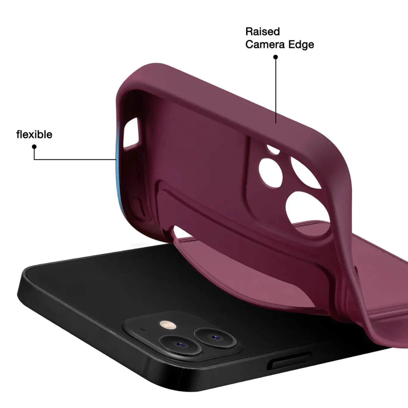 iPhone 14 Plus - Silikonhülle mit Kartenfach & Kameraschutz