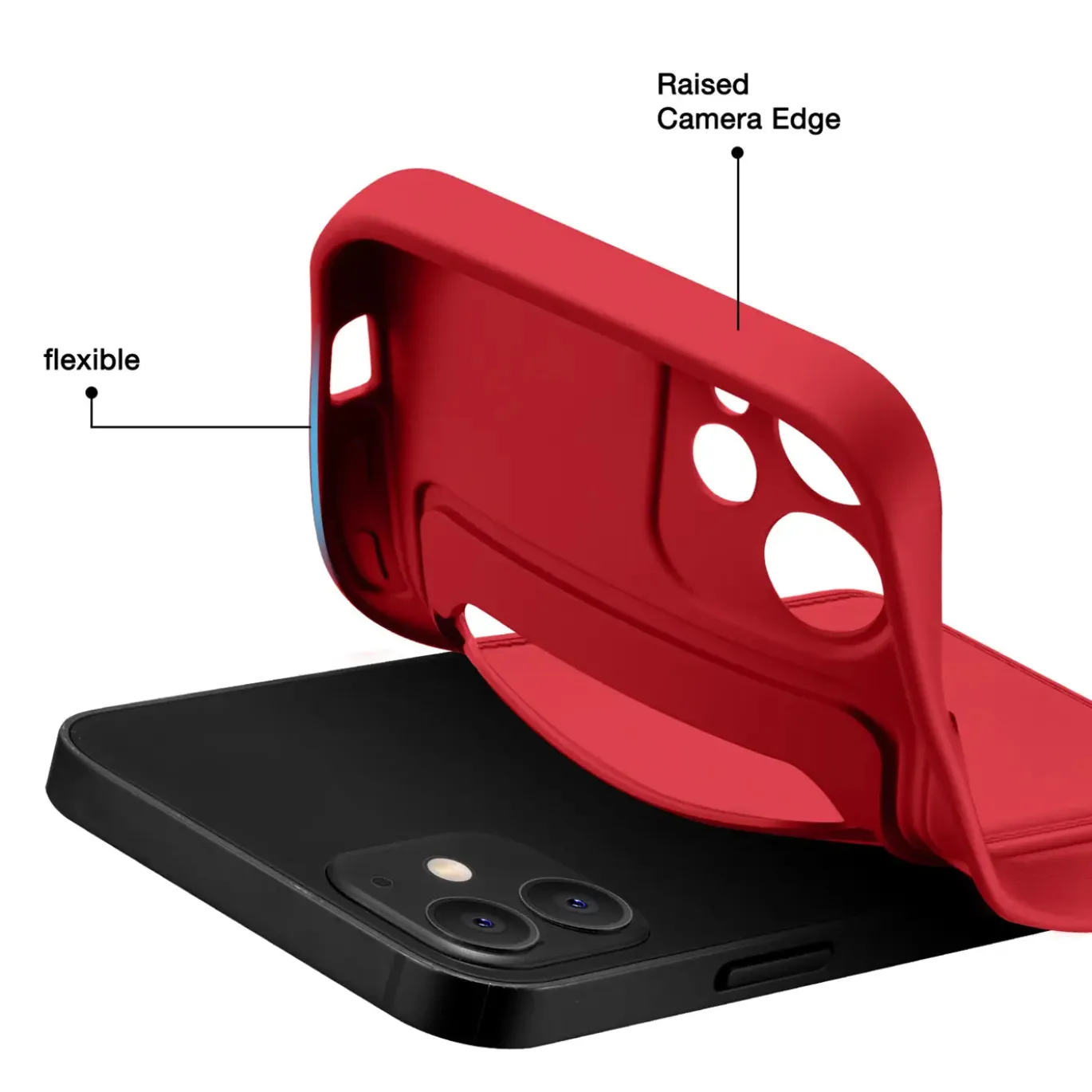 iPhone 15 Plus - Silikonhülle mit Kartenfach & Kameraschutz