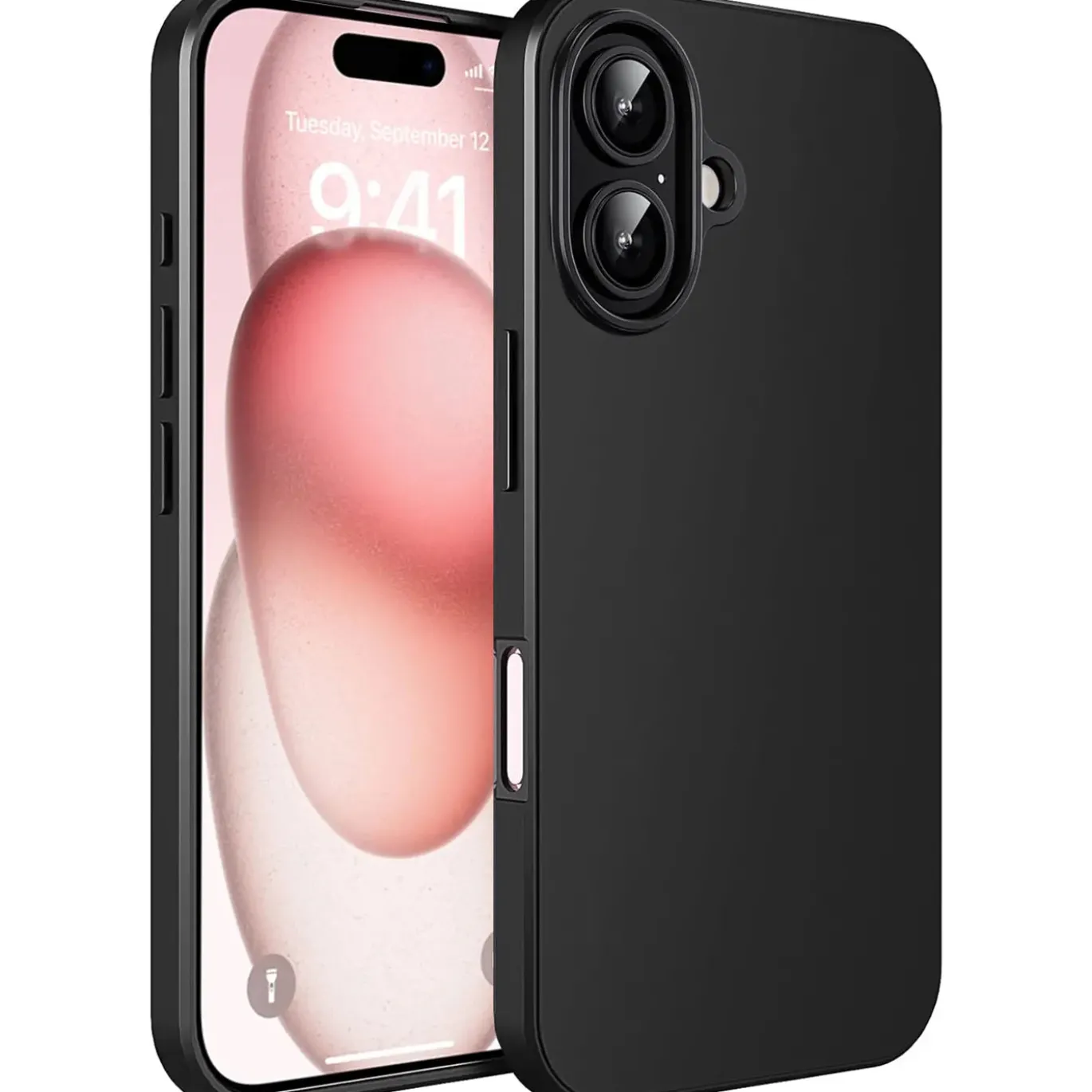iPhone 16 Plus - Slim Silikon Backcover Schwarz