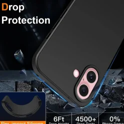 iPhone 16 Plus - Slim Silikon Backcover Schwarz
