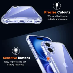 iPhone 16 Plus - Stoßfestes Clear Case