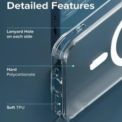 iPhone 15 Plus - Transparente MagSafe Silikonhülle