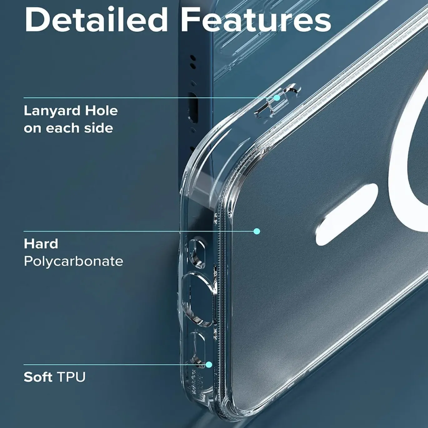 iPhone 14 Plus - Transparente MagSafe Silikonhülle