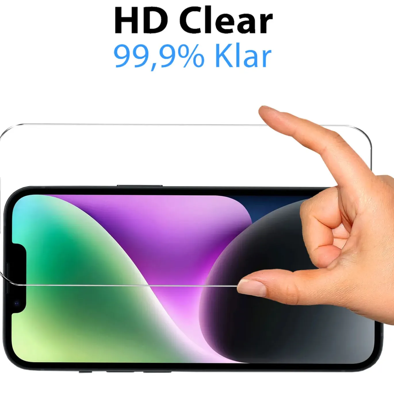 iPhone 14 Plus - 2x 9H Panzer Glasfolie, Displayfolie