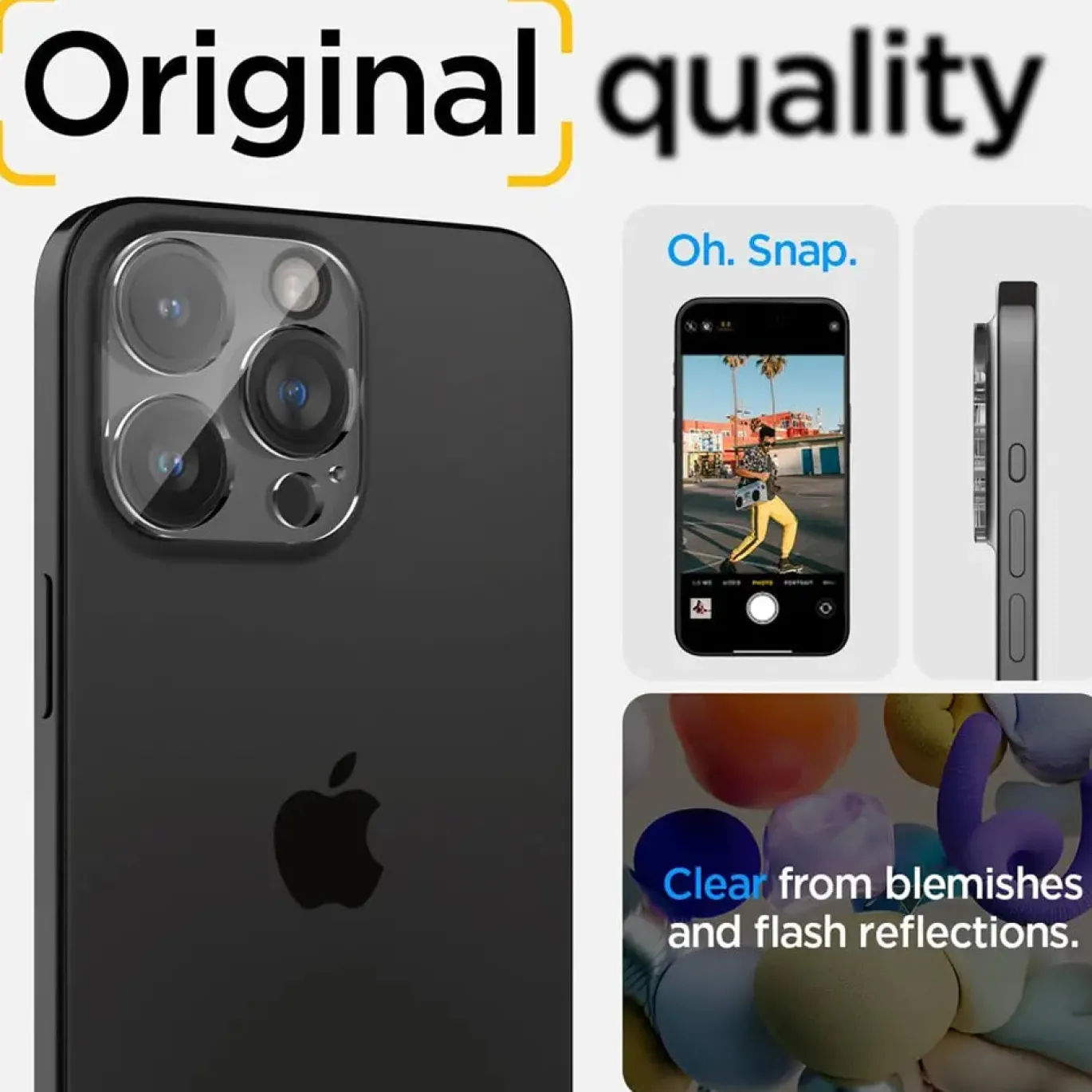 iPhone 15 Pro / 15 Pro Max - Kameraschutz aus gehärtetem Glas