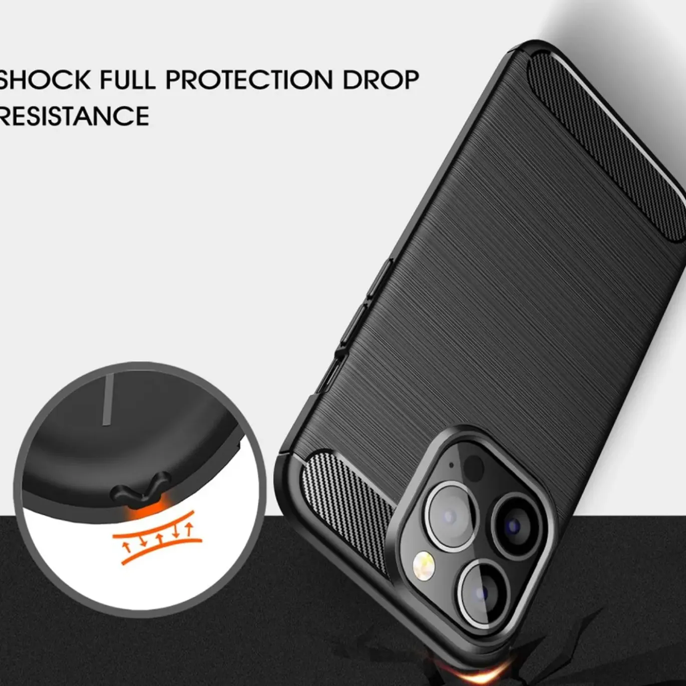 iPhone 15 Pro - Carbon Case Hülle, stoßfest