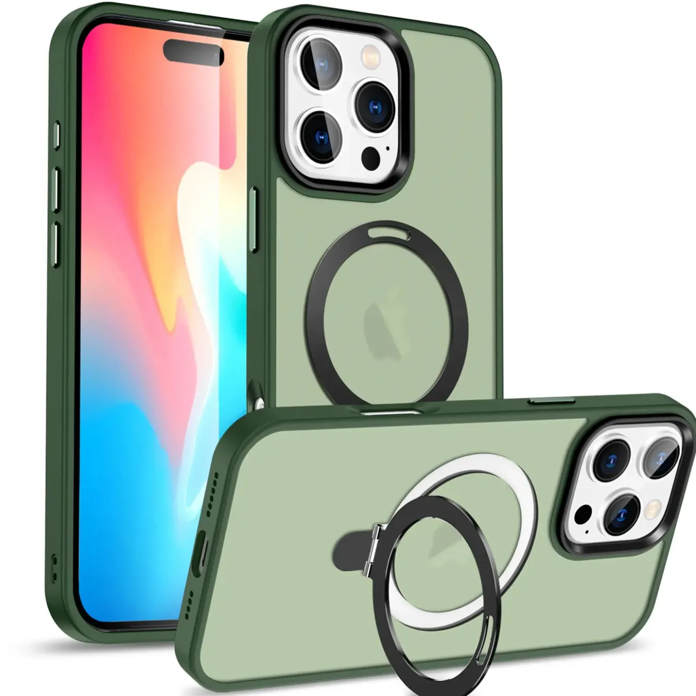 iPhone 16 Pro - Farbige MagSafe Hülle mit Ring
