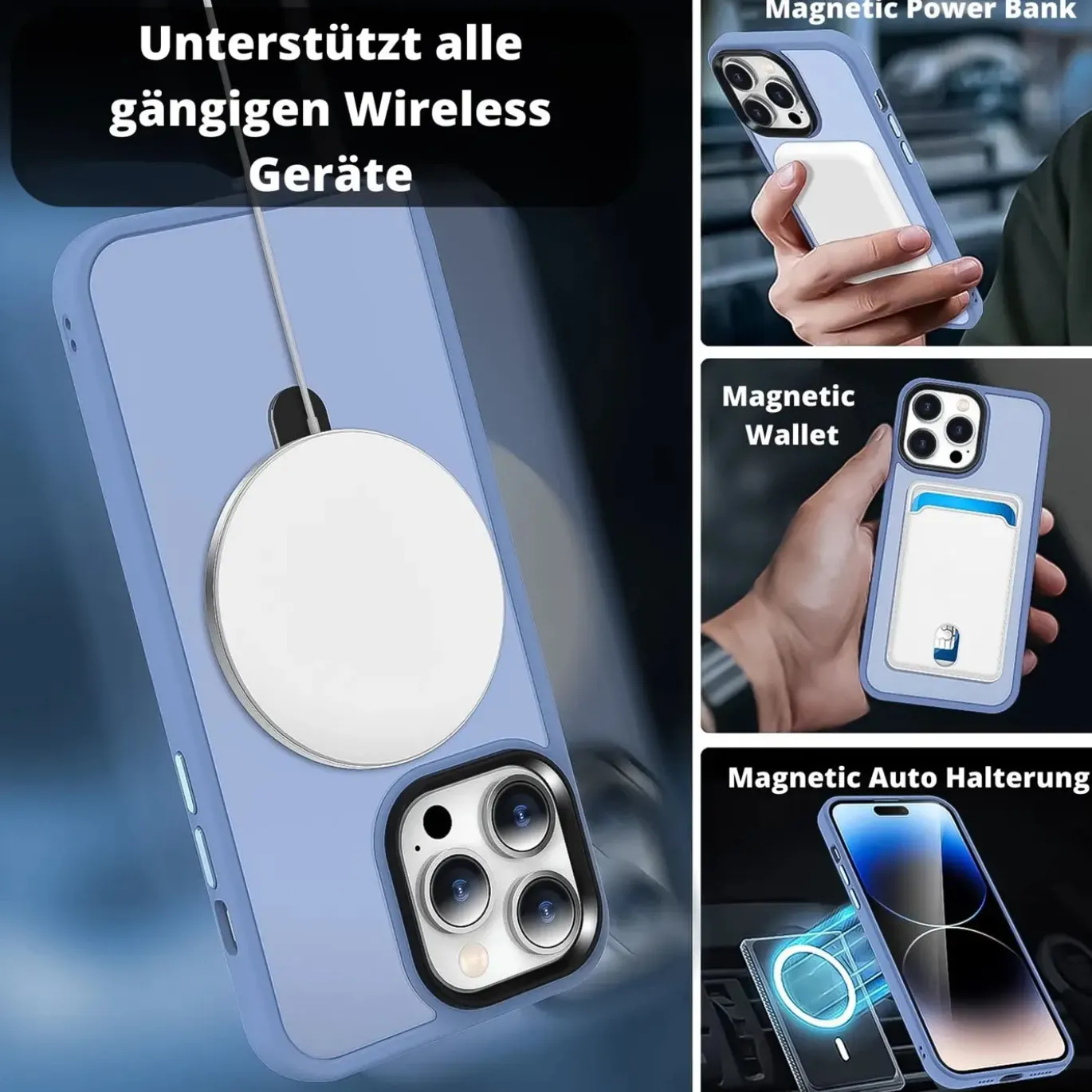 iPhone 15 Pro - Farbige MagSafe Hülle mit Ring