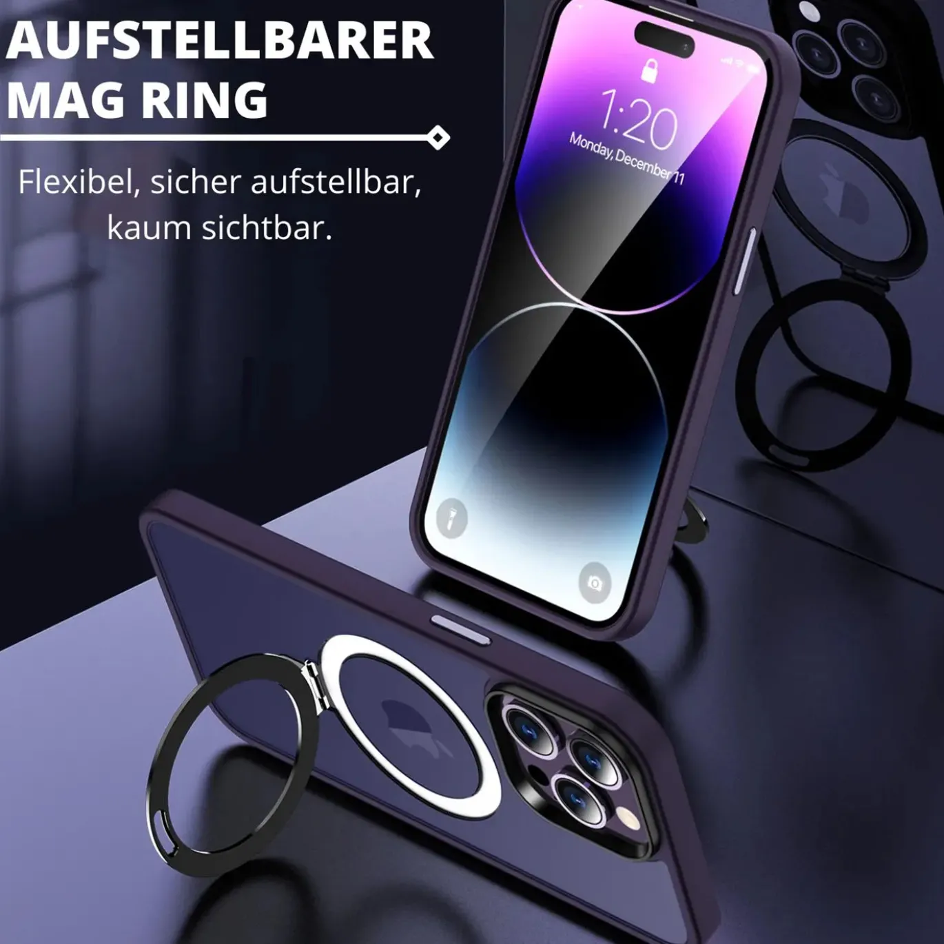 iPhone 15 Pro - Farbige MagSafe Hülle mit Ring
