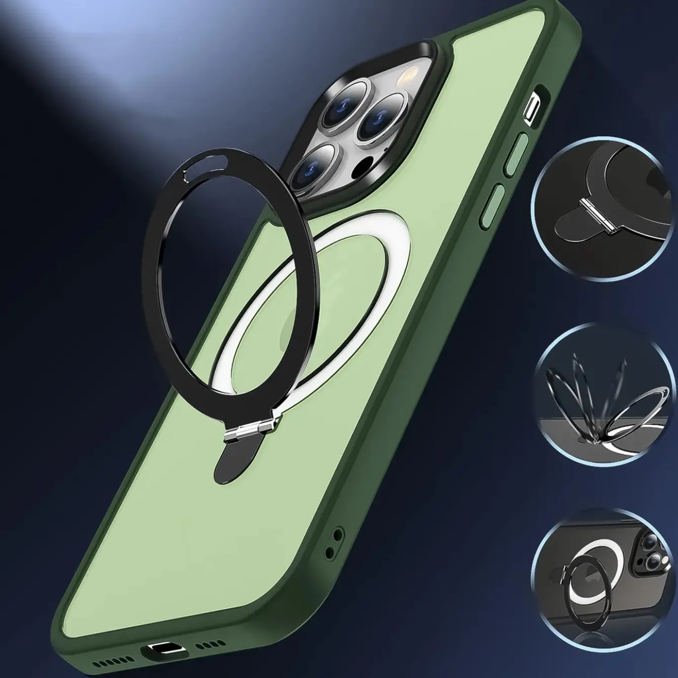 iPhone 15 Pro - Farbige MagSafe Hülle mit Ring