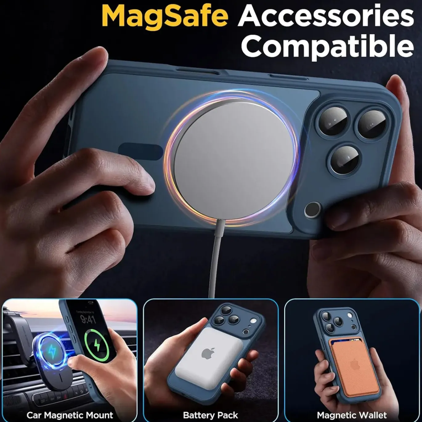 iPhone 17 Pro - Farbige MagSafe Hülle mit Kameraschutz