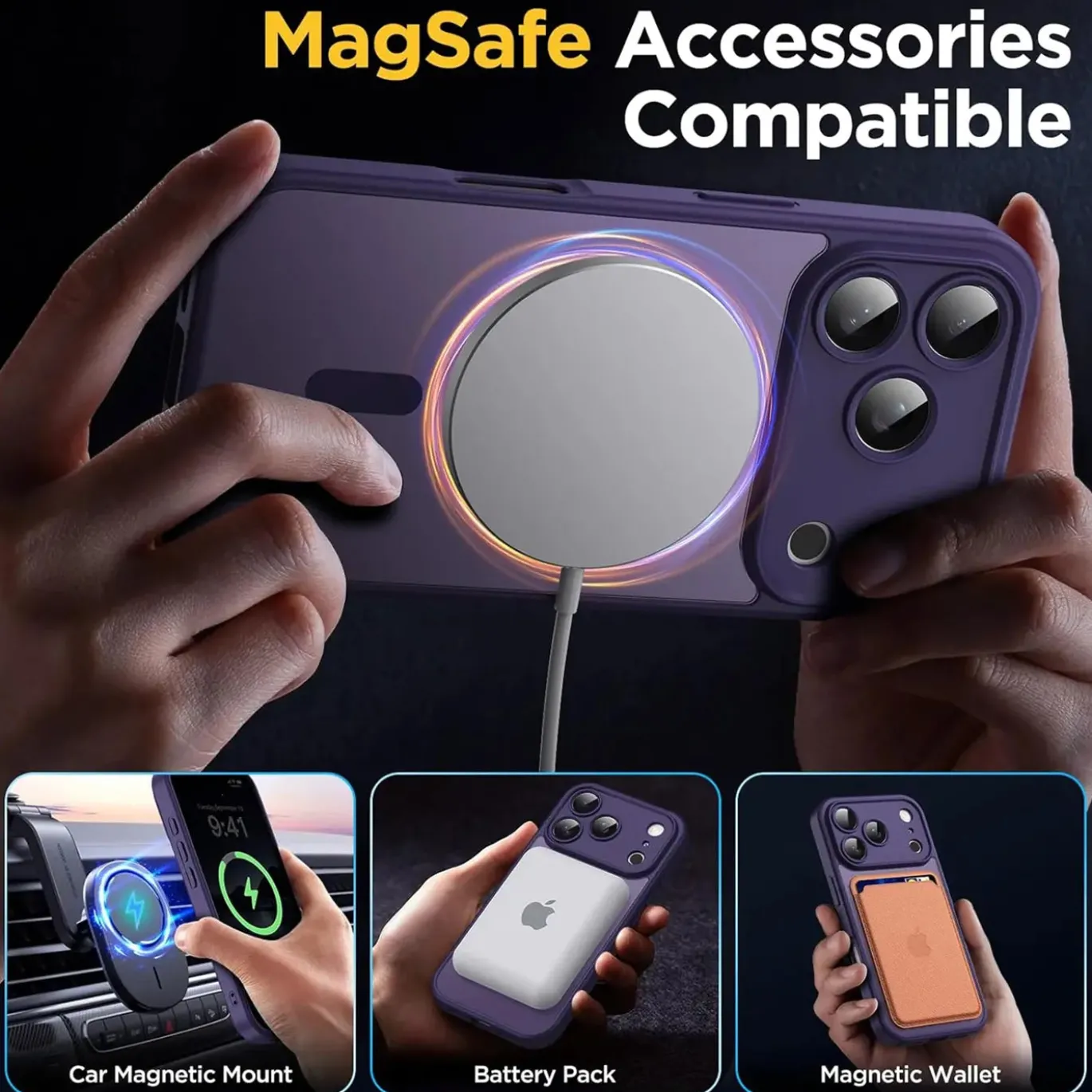 iPhone 17 Pro - Farbige MagSafe Hülle mit Kameraschutz