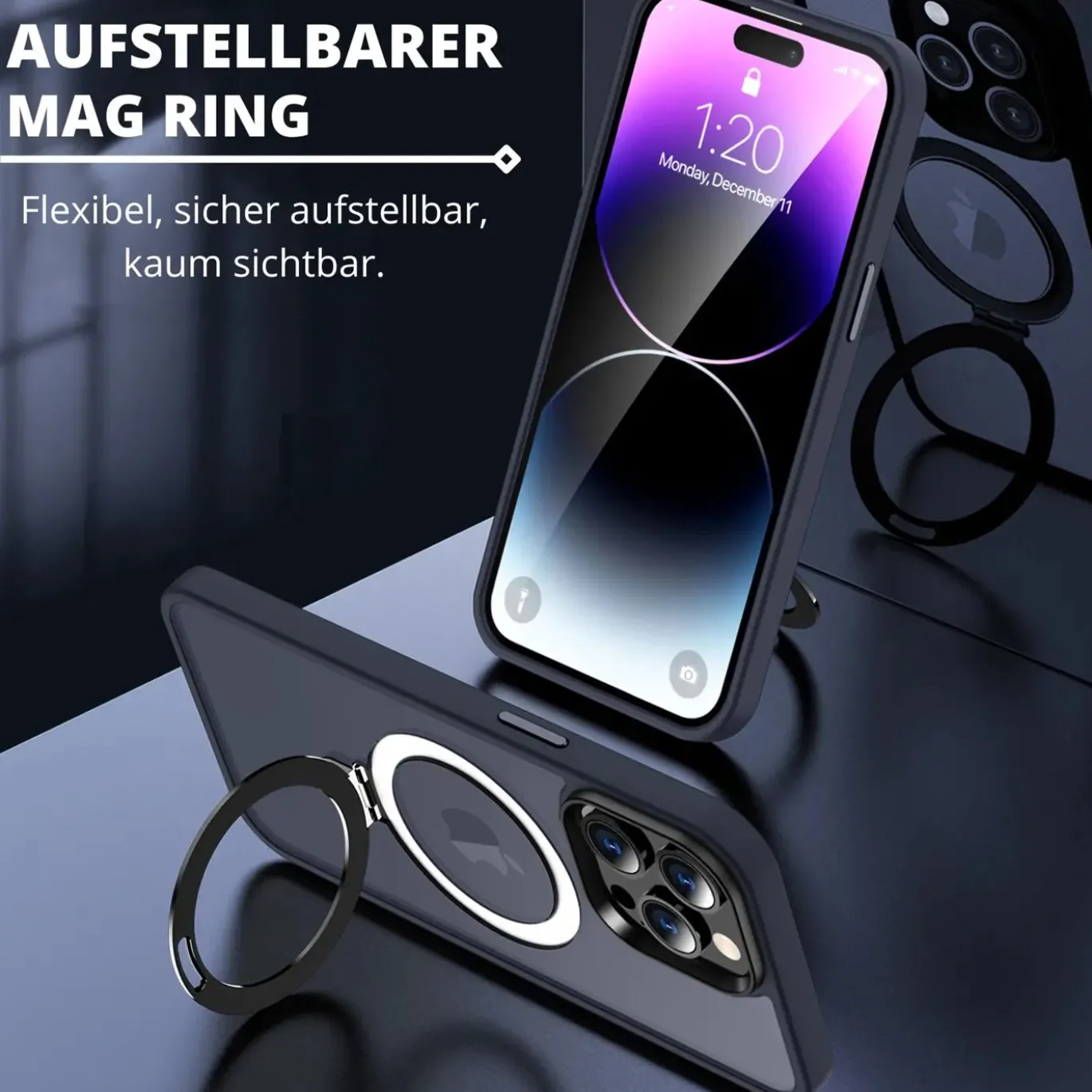iPhone 14 Pro - Farbige MagSafe Hülle mit Ring