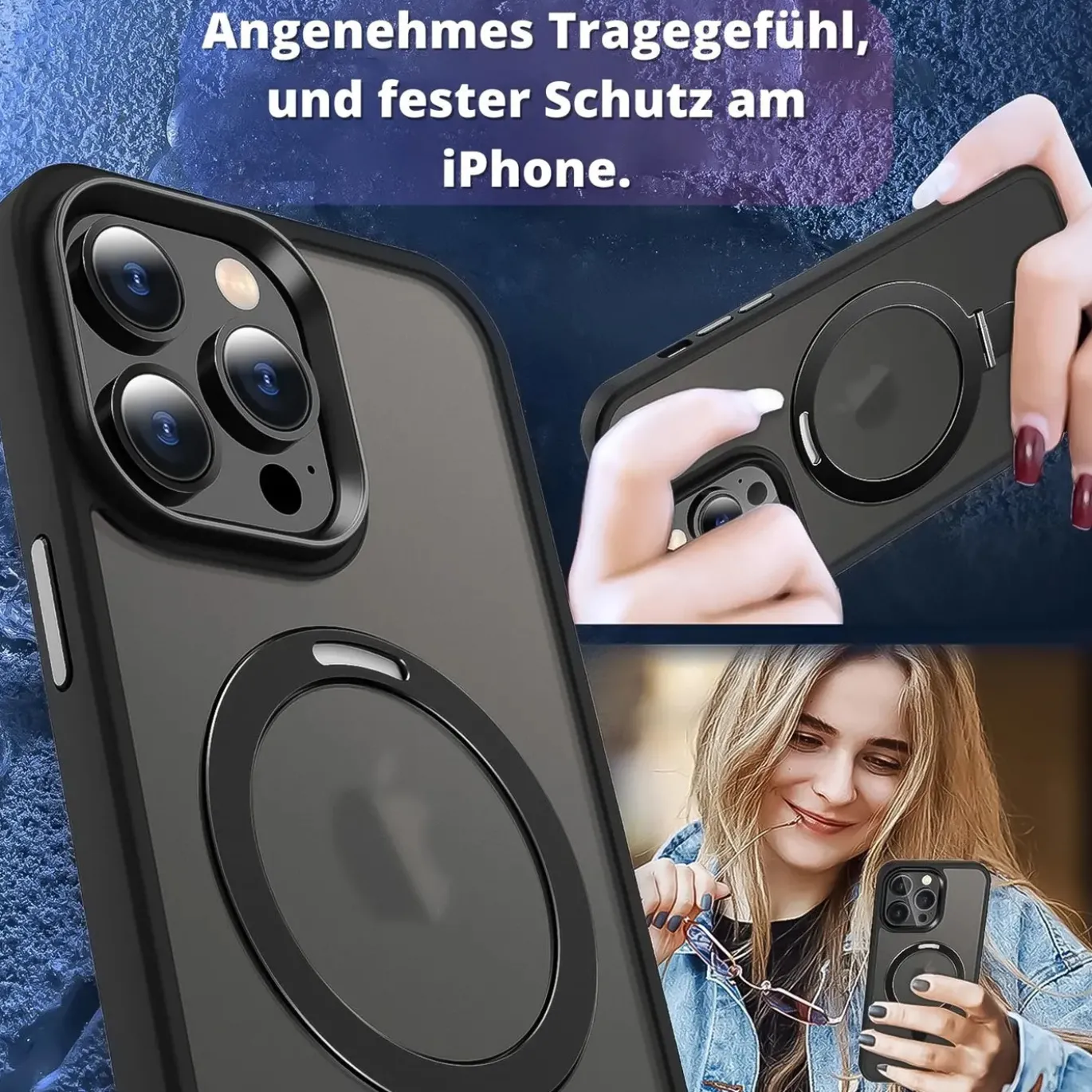 iPhone 14 Pro - Farbige MagSafe Hülle mit Ring