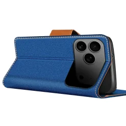 iPhone 17 Pro - Jeanslook Klapphülle mit Kartenfach