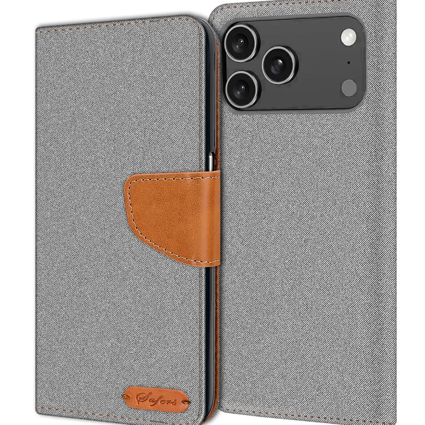 iPhone 17 Pro - Jeanslook Klapphülle mit Kartenfach