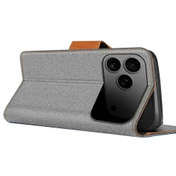 iPhone 17 Pro - Jeanslook Klapphülle mit Kartenfach