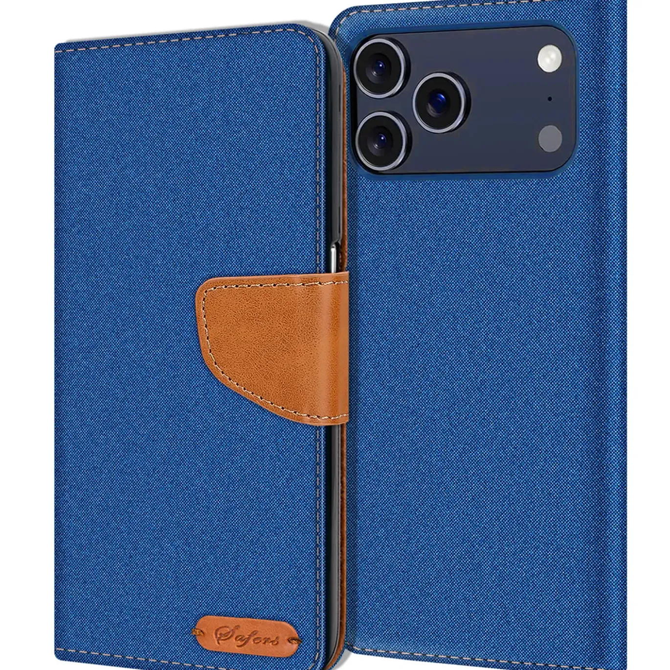 iPhone 17 Pro - Jeanslook Klapphülle mit Kartenfach