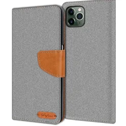 iPhone 11 Pro - Jeanslook Klapphülle mit Kartenfach