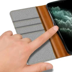 iPhone 11 Pro - Jeanslook Klapphülle mit Kartenfach
